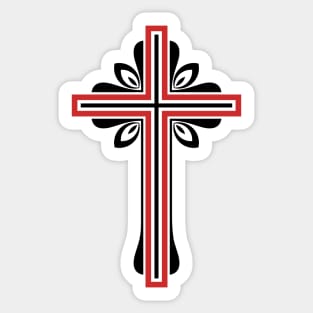 Cross of the Lord and Savior Jesus Christ, a symbol of crucifixion and salvation. Sticker